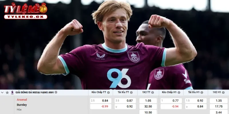 Soi Kèo Arsenal vs Burnley (02h00 ngày 19/05) Premier League 3 Chi tiết kèo Arsenal vs Burnley