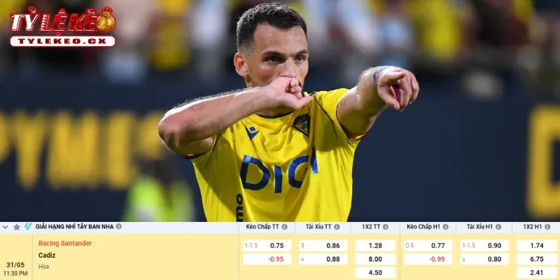 Soi Kèo Racing Santander vs Cadiz (23h30 ngày 31/05) La Liga 2 3 Chi tiết kèo Racing Santander vs Cadiz